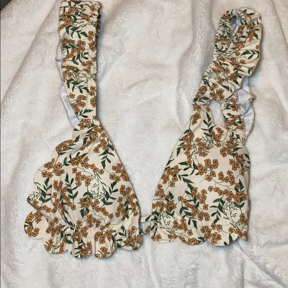 Floral bathing suit top